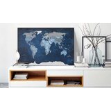  Slika na plutenoj podlozi - Dark Blue World [Cork Map] 90x60 | shoptok.hr