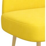  Oblikovana klupa s naslonjačem Svjetložuta 110 x 60 x 76 cm | Eponuda.com