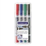 Staedtler Marker Lumocolor Permanent Duo 348 WP4, okrugli vrh, 4 komada Cijene