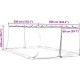  Mreža protiv komaraca za gazebo 220 mesh Bijela 6 x 3 x 2 m | shoptok.hr