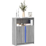 vidaXL Komoda z LED siva sonoma 77x34x100 cm inženirski les Cene