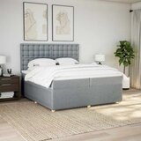  Krevet s oprugama i madracem svjetlosivi 200 x 200cm od tkanine | shoptok.hr