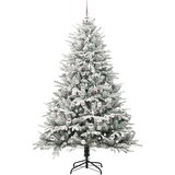 vidaXL Umjetna predsvetljena božićna jelka s kompletom kroglica Zelena | Shoptok.si