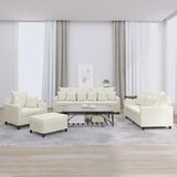  4-dijelni set sofa s jastucima krem baršunasti | shoptok.hr