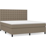 Maison Chic Box spring postelja - Vzmetna postelja z vzmetnico taupe 160x200 cm blago SL8416, (21886223) | Shoptok.si