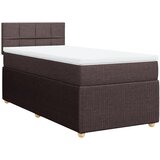 vidaXL Box spring postelja z vzmetnico temno rjav 90x190 cm blago, (21290951) | Shoptok.si