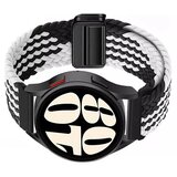 INF Črno-bel pleten najlonski 18 mm pašček za uro z magnetno zaponko, (22064127) | Shoptok.si