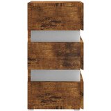  LED nočna omarica dimljeni hrast 45x35x67 cm inženirski les - Nočna Omarica, (21433329) | Shoptok.si