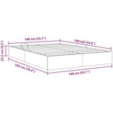  Ottomanska Okvir za krevet s pohranom s pohranom Baršun - Svjetlosiva 140 x 190 cm | shoptok.hr