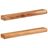 vidaXL Zidne police 2 kom 100x17x8 cm od masivnog bagremovog drva | shoptok.hr