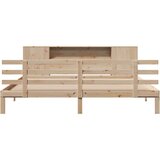 vidaXL Knjižna postelja brez vzmetnice 200x200 cm trdna borovina | Shoptok.si
