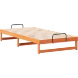  Krevetna konstrukcija s ručkama Smeđa 100 x 210 cm | shoptok.hr