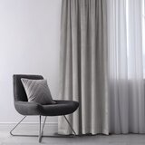  Curtain VILA color gray style classic flex 7.5 cm with double pleat velvet 265x225 HOMEDE | shoptok.hr