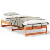  Konstrukcija postelje Rjava 80 x 220 cm Masivno borovo les, (5000124192) | Shoptok.si