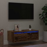 TV ormarići s LED svjetlima 2 kom boja drva 75x35,5x25 cm | shoptok.hr