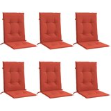  Jastuci za stolice 6 kom prošarano crvena 100x50x4 cm tkanina | Eponuda.ba