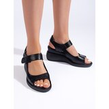 Sergio Leone Comfortable black wedge sandals by | Shoptok.si