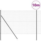  Ograda s postovima Siva 1,6 x 10 m Čelik i PVC | shoptok.hr