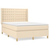 Maison Chic Box spring postelja - Vzmetna postelja z vzmetnico krem 140x190 cm blago SL20245, (21881545) | Shoptok.si