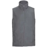 RUSSELL Men's grey fleece vest pill-free fleece