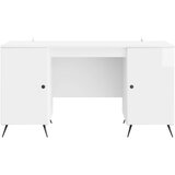  Stol Bijela visokog sjaja 142,5 x 50 x 75 cm Konstruirano drvo | shoptok.hr