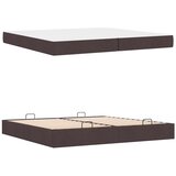  Okvir za krevet Tamno smeđa 200 x 200 cm tkanina | shoptok.hr