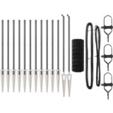 vidaXL Euro Ograda s 13 šiljaka 0.8x25 m Galvanizirano Čelik Siva | shoptok.hr