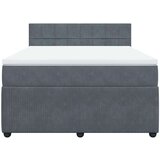  Krevet s oprugama i madracem tamnosivi 140x190 cm baršunasti | shoptok.hr