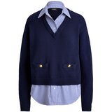 Polo Ralph Lauren Pulover plava / morsko plava / bijela Cijene