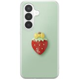 AVIZAR Ovitek za Galaxy S26 Plus s 3D motivom jagode in dvignjenim robom, Zelena, (5000275195) | Shoptok.si