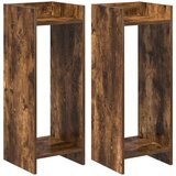  Stalak za biljke s policom 2 pcs Dimljeni Hrast 30 x 30 x 80 cm | shoptok.hr