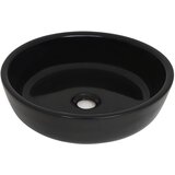 Maison Chic Keramični Umivalnik - Kopalna umivalnik - Lavabo okrogle oblike črne barve 42x12 cm, (21684604) Cene