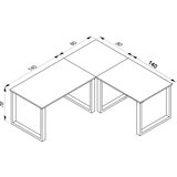 MID.YOU Kotna Pisalna Miza Lona, Antracit, Črna, 220x220cm | Shoptok.si