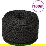 vidaXL radno uže crno 14 mm 100 m od polipropilena Cijene