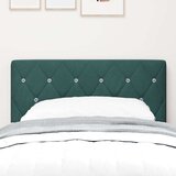 vidaXL Vzglavje s kristalnimi gumbi, natočeno temno zeleno, 80 cm, žamet, (22080453) | Shoptok.si