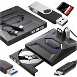 Dexxer 5v1 prenosni zunanji pogon CD in DVD 2MB zapisovalnik USB 3.0 čitalec SD TF KT19 | Shoptok.si