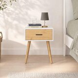 Livetastic MAJHNA NOČNA OMARICA, bela, medeni hrast | Shoptok.si