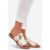 Zazoo Elegant Leather Slippers On Flat Heel | Shoptok.si