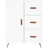  Visoka komoda bijela 69,5x34x180 cm konstruirano drvo Slike