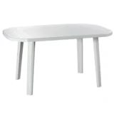 sto ovalni salomone 138X85X73cm beli le