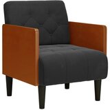 SOFA fotelja s naslonima za ruke crna 55 cm baršunasta | shoptok.hr