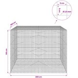  Gabion s žicom debljine 3,5 mm i mrežom 5x5 cm 200x100x150 cm Slike