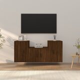 vidaXL 3-dijelni set TV ormarića boja smeđeg hrasta konstruirano drvo Cijene