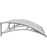 Nadstrešnica za vrata siva 150 x 75 cm polikarbonatna | shoptok.hr