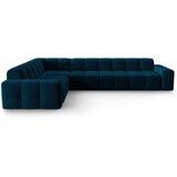 Micadoni Home Temno modra žametna kotna zofa (levi kot) Kendal - Micadoni Home Cene