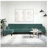 vidaXL Raztegljiv kavc L oblike temno zelen 260x140x70 cm za cene