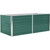  Povišena vrtna gredica 160 x 80 x 45 cm pocinčani čelik zelena | shoptok.hr