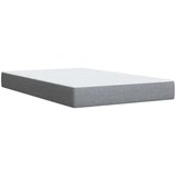 vidaXL Boxspring postelja z vzmetnico svetlo siva 120x190 cm blago | Shoptok.si