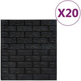  3D zidne tapete s uzorkom cigli samoljepljive 20 kom crne | shoptok.hr