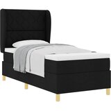 Krevet s opruga kutije s uzglavljem Crna 200 x 100 cm tkanina | Eponuda.com